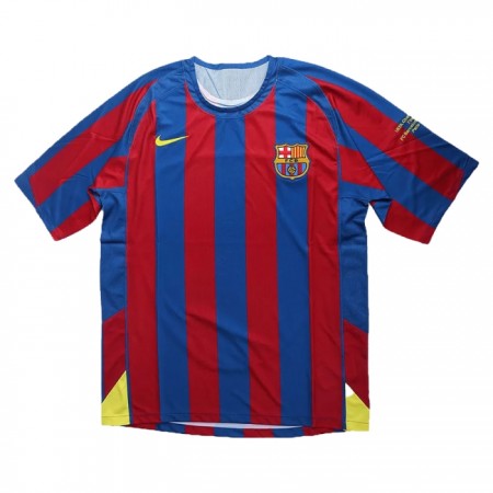Jalkapallo Pelipaidat/Peliasut Barcelona 2005-06 Retro Kotipelipaita